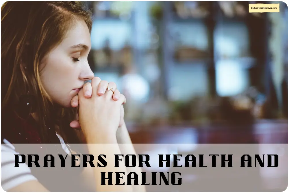 Prayers for health and healing