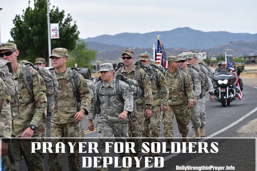 Prayer for Soldiers deployed