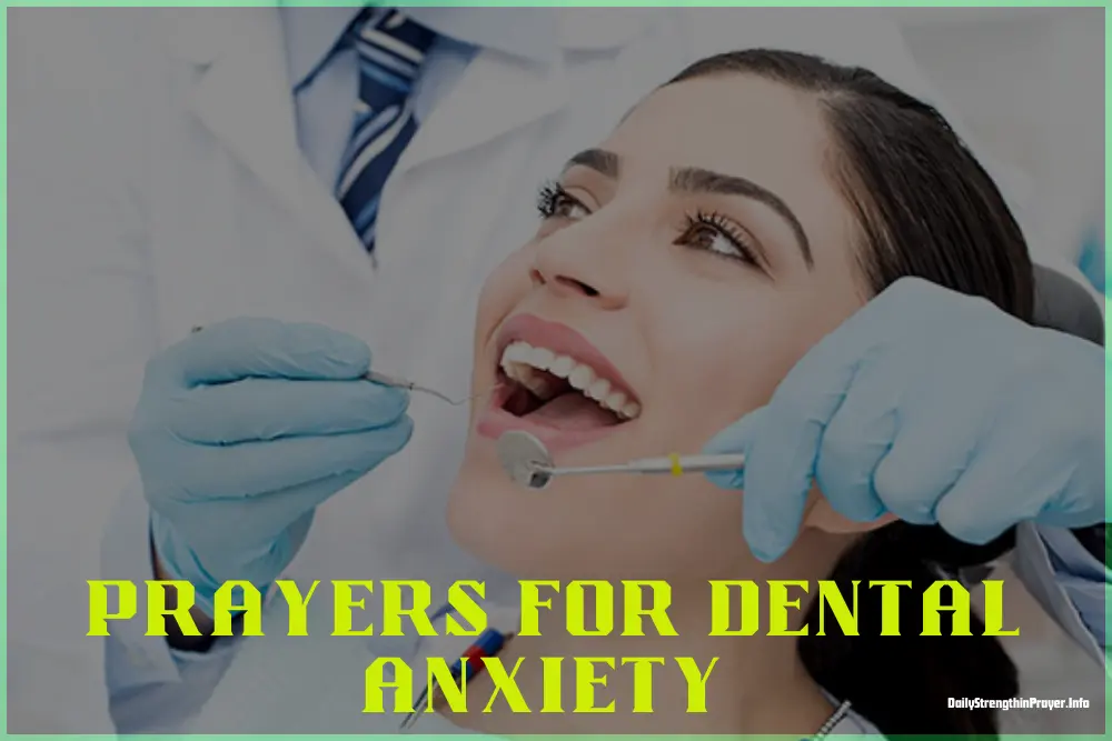 Prayer for dental anxiety