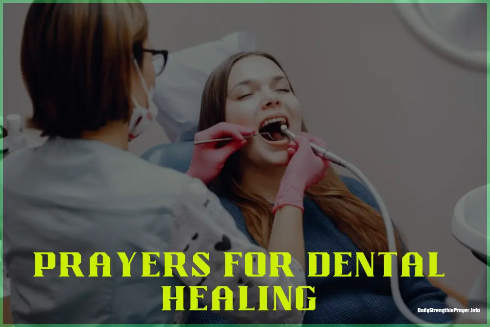 Prayer for dental healing