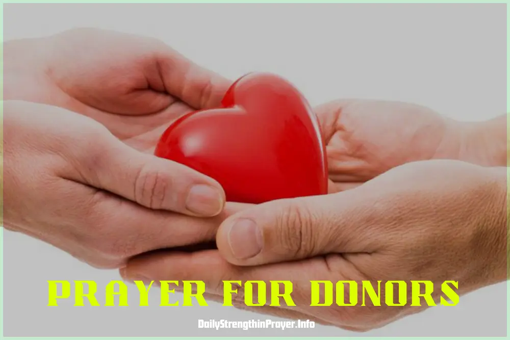 Prayer for donor 