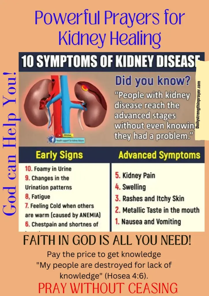 Prayer for healing kidneys