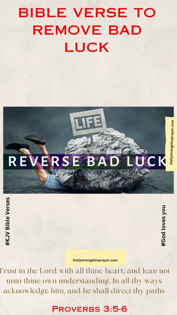 Prayer to remove bad luck