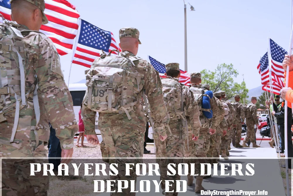 Prayers for soldiers deployed