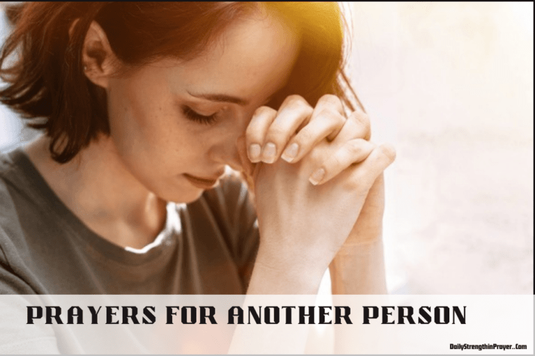 Prayers for another person