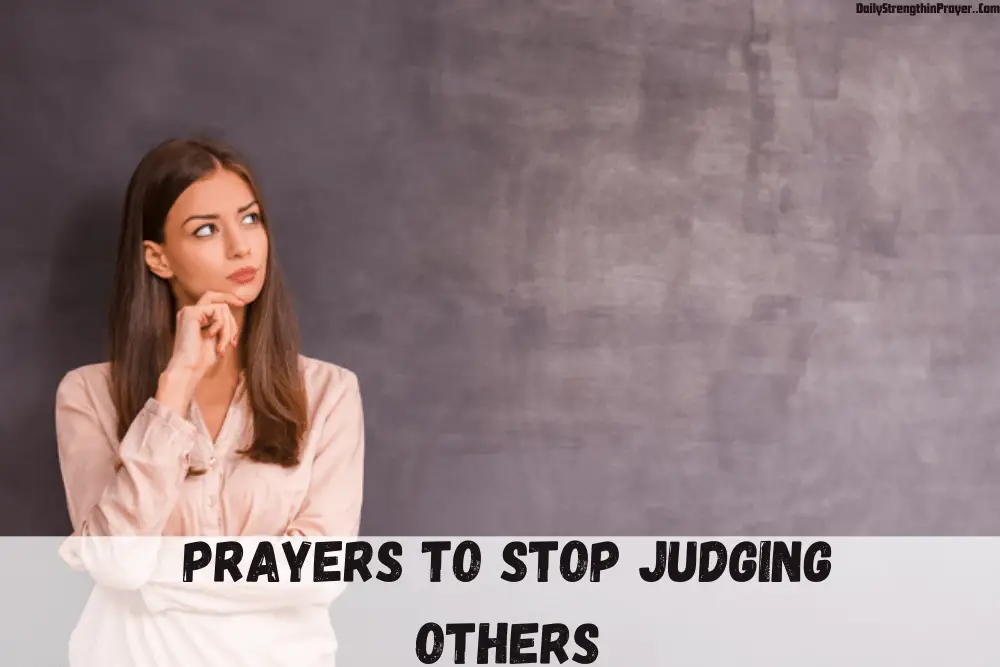 Prayers to Stop Judging Other