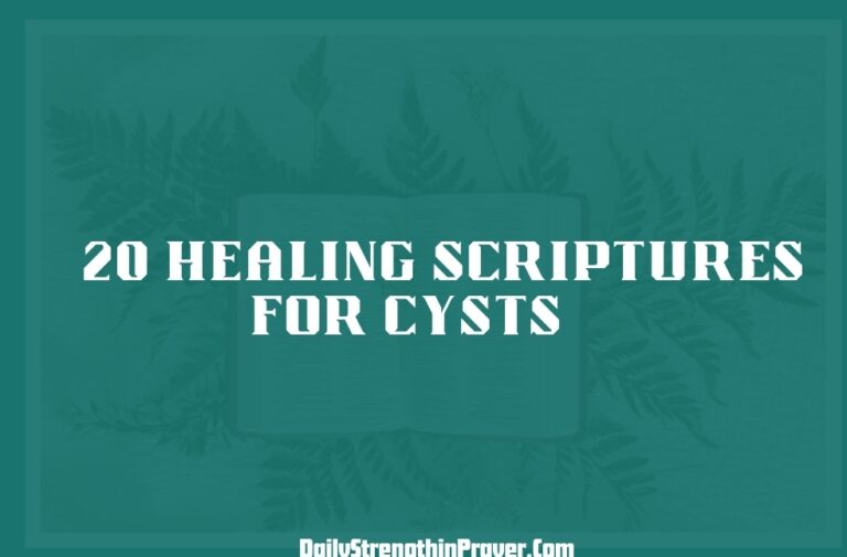 Healing scriptures for for cysts