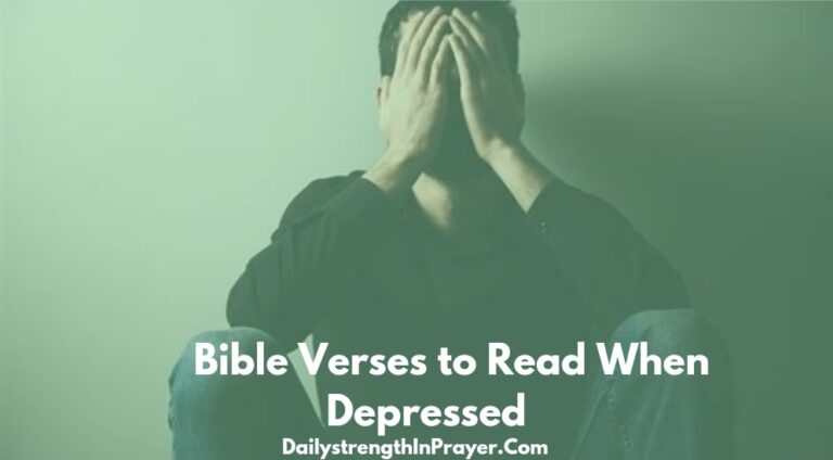 Bible Verses to Read when you are depressed