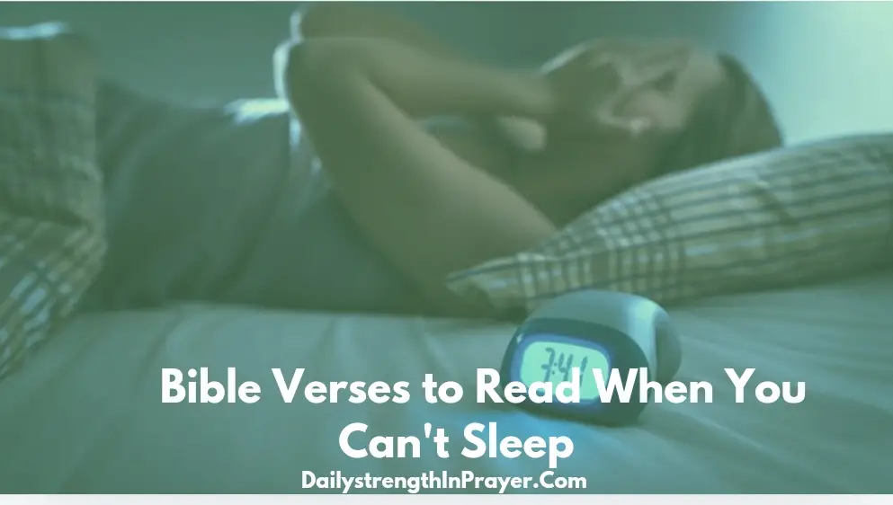 Bible Verses to Read when you can't sleep