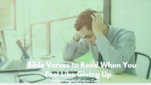 Bible Verses to Read when you feel like giving up