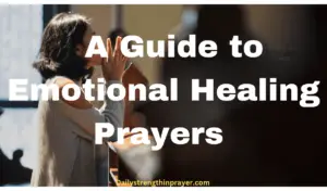 A woman praying in church for peace of mind