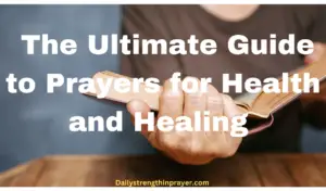 A woman praying with bible for healing