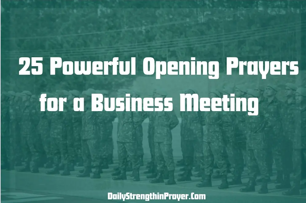 Opening Prayers for a Business Meeting