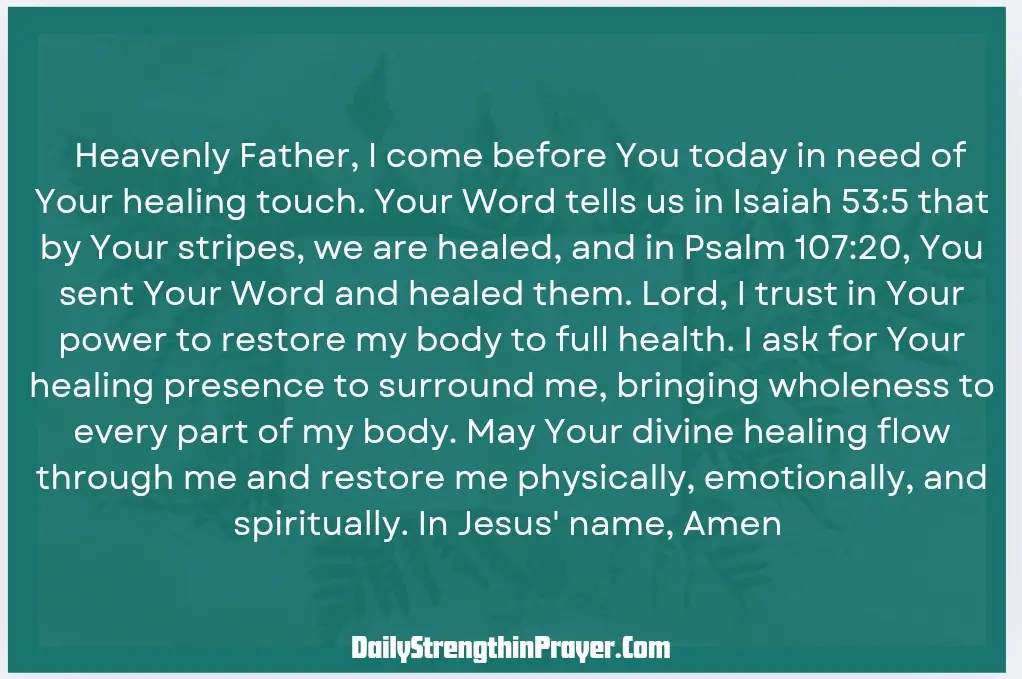 Prayer For The Sick