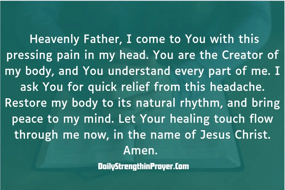 Prayer for Headaches