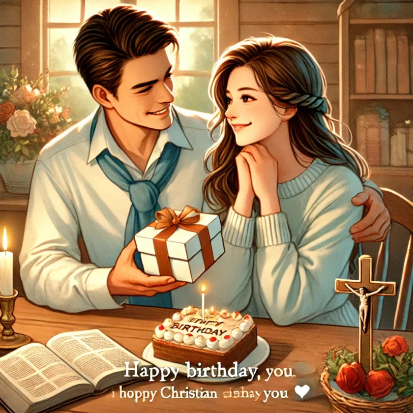 A romantic and heartfelt illustration of a couple