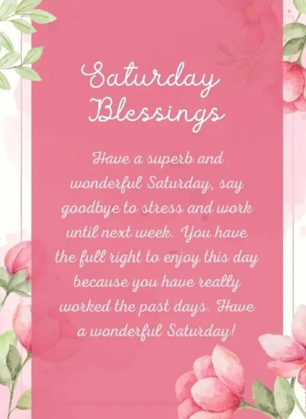 Good morning Saturday Blessings