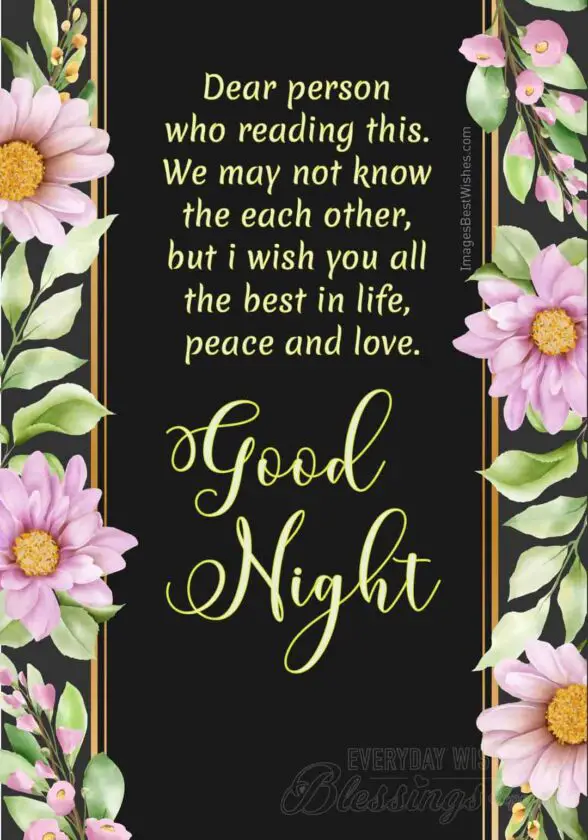 Good night blessings for peaceful rest