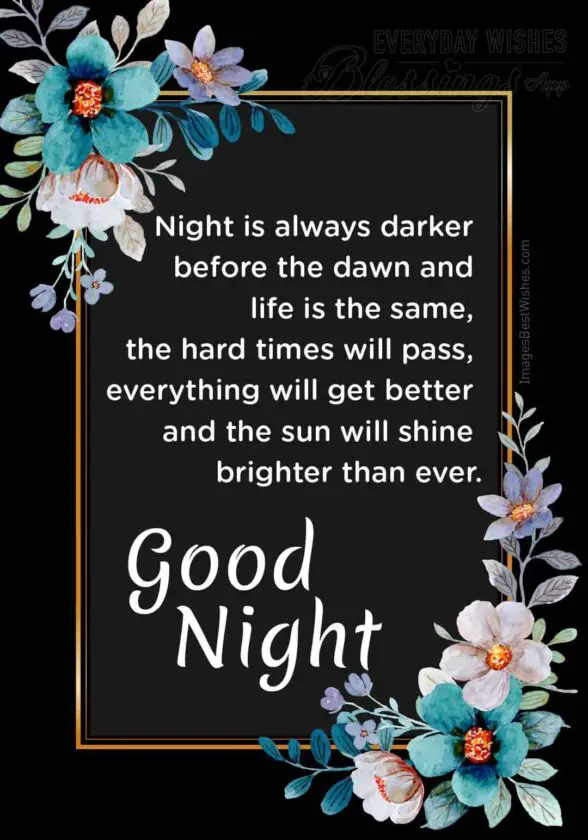 Good night blessings for rest