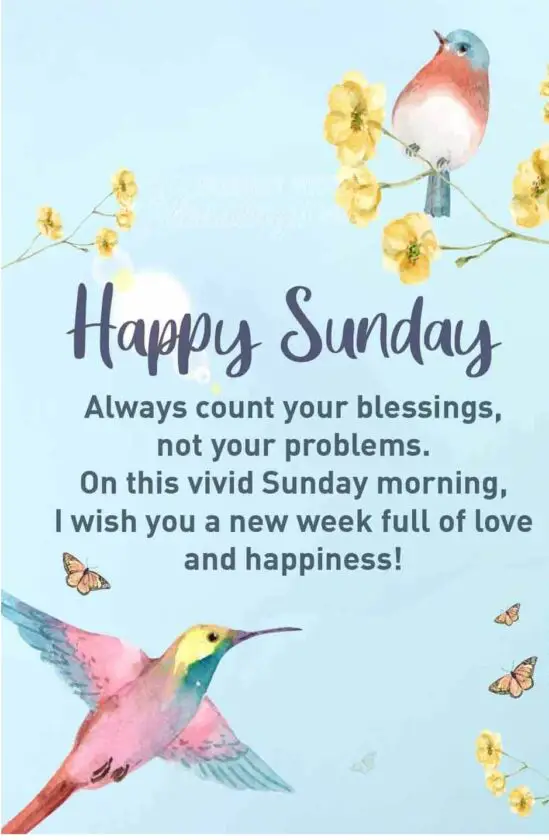 Happy sunday blessings for the new week