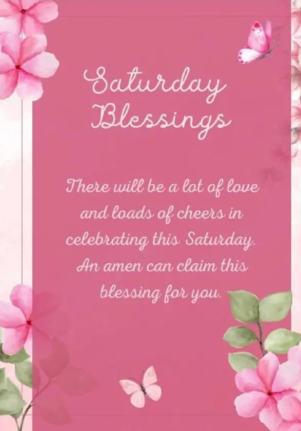 Inspirational Saturday Blessings