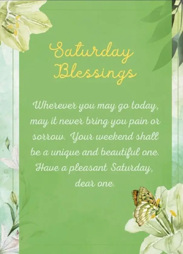 Joyful Saturday Blessings