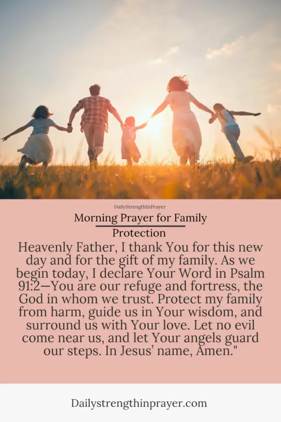 Morning prayers for family protection