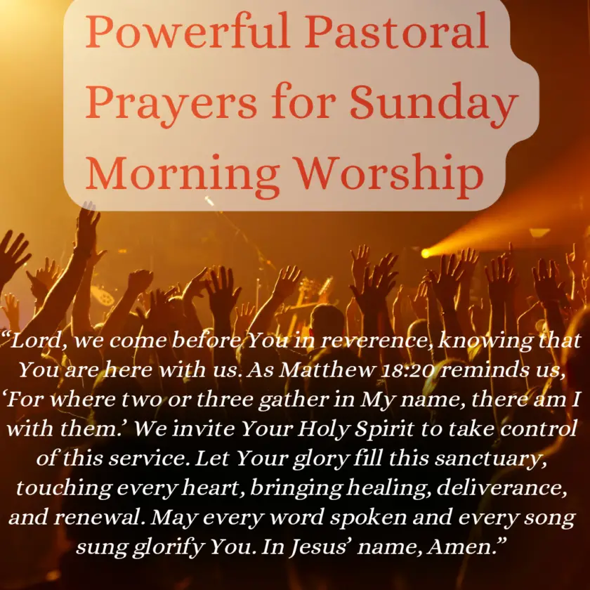 Pastoral Prayer for Sunday Morning Worship