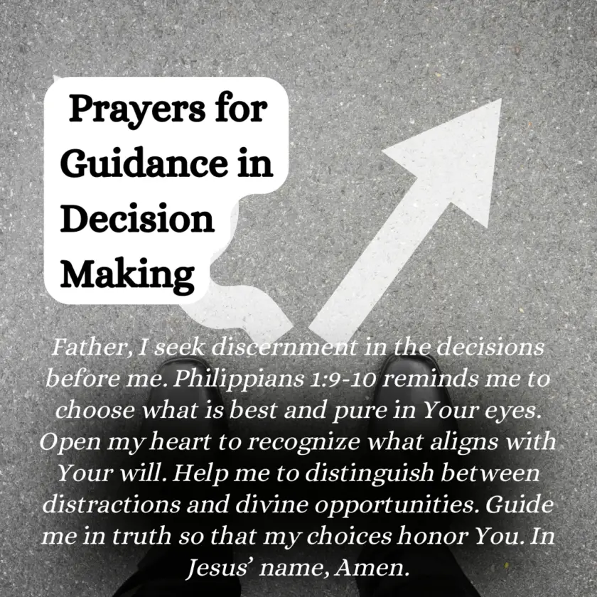 Prayer for Decision making