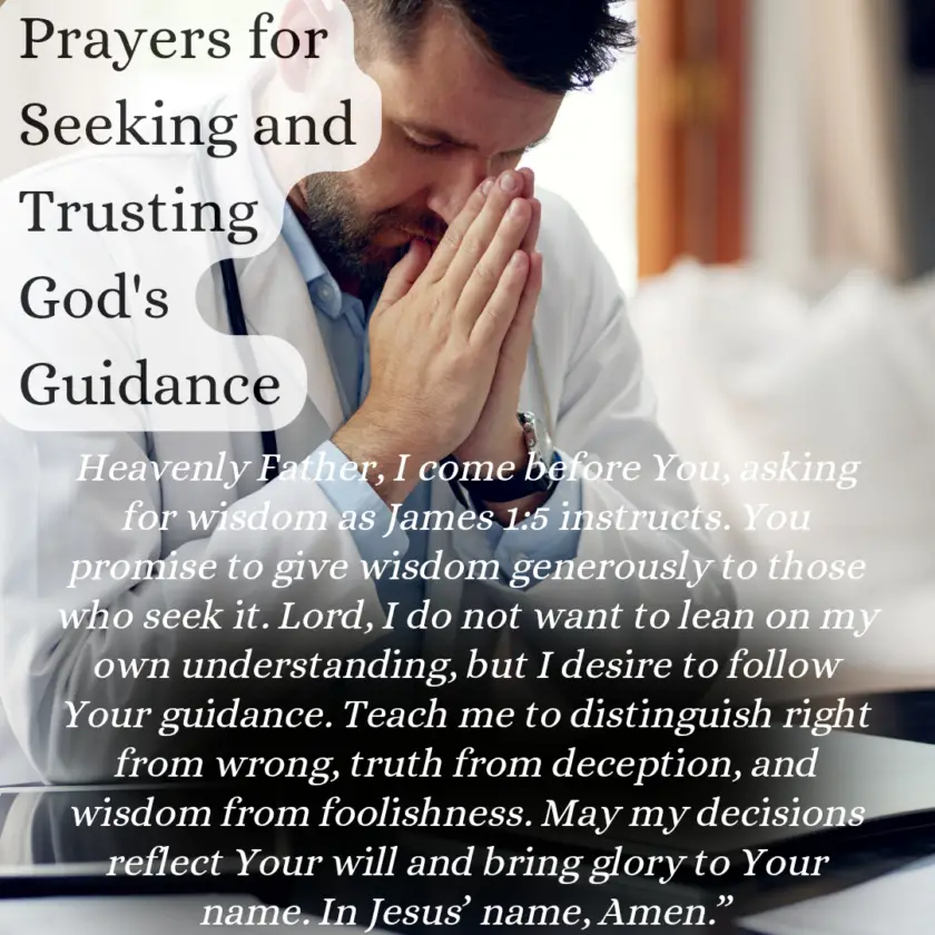 Prayer for Seeking and Trusting Gods Guidance