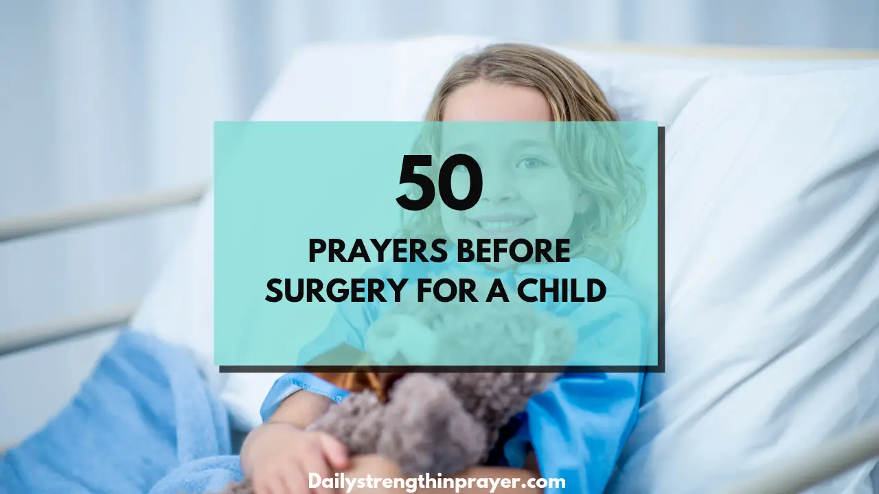 Prayers before surgery for a child