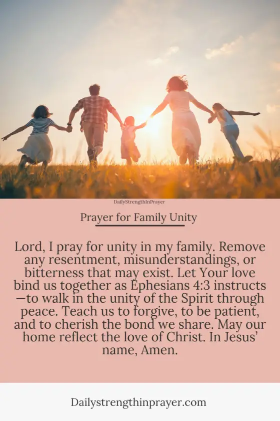 Prayers for Family Unity