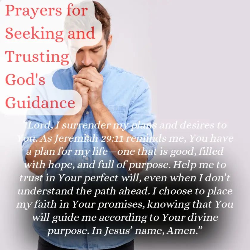 Prayers for Seeking and Trusting Gods Guidance