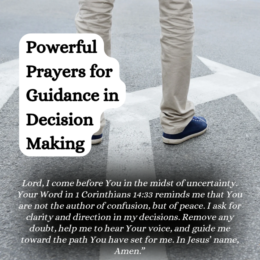 Prayers for guidance in Decision Making