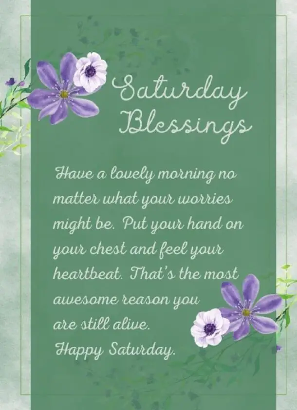 Saturday morning blessings