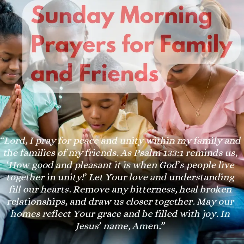 Sunday Prayers for Family and Friends