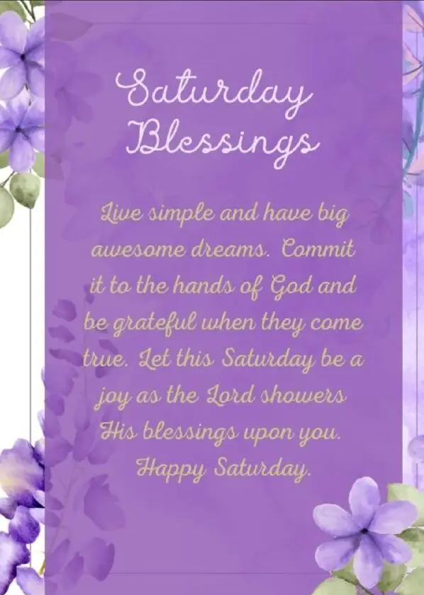 Uplifting Saturday Blessings